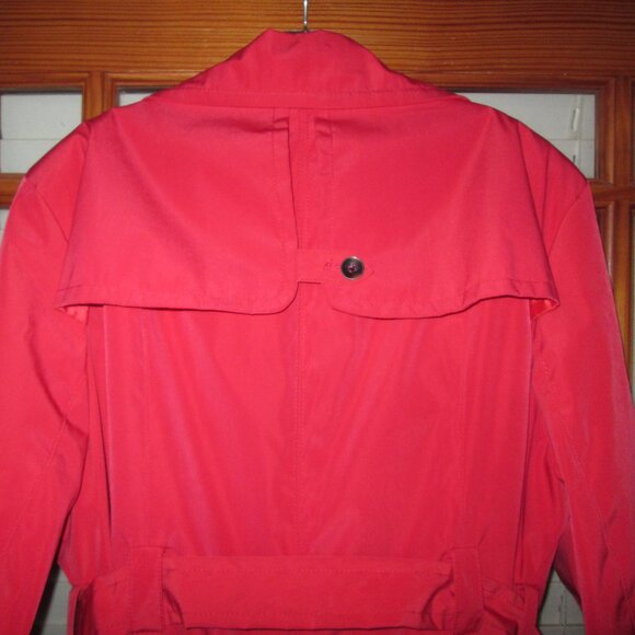 Relativity Double Breasted Raincoat Women's 2X Lined Coral Belt - Picture 5 of 9